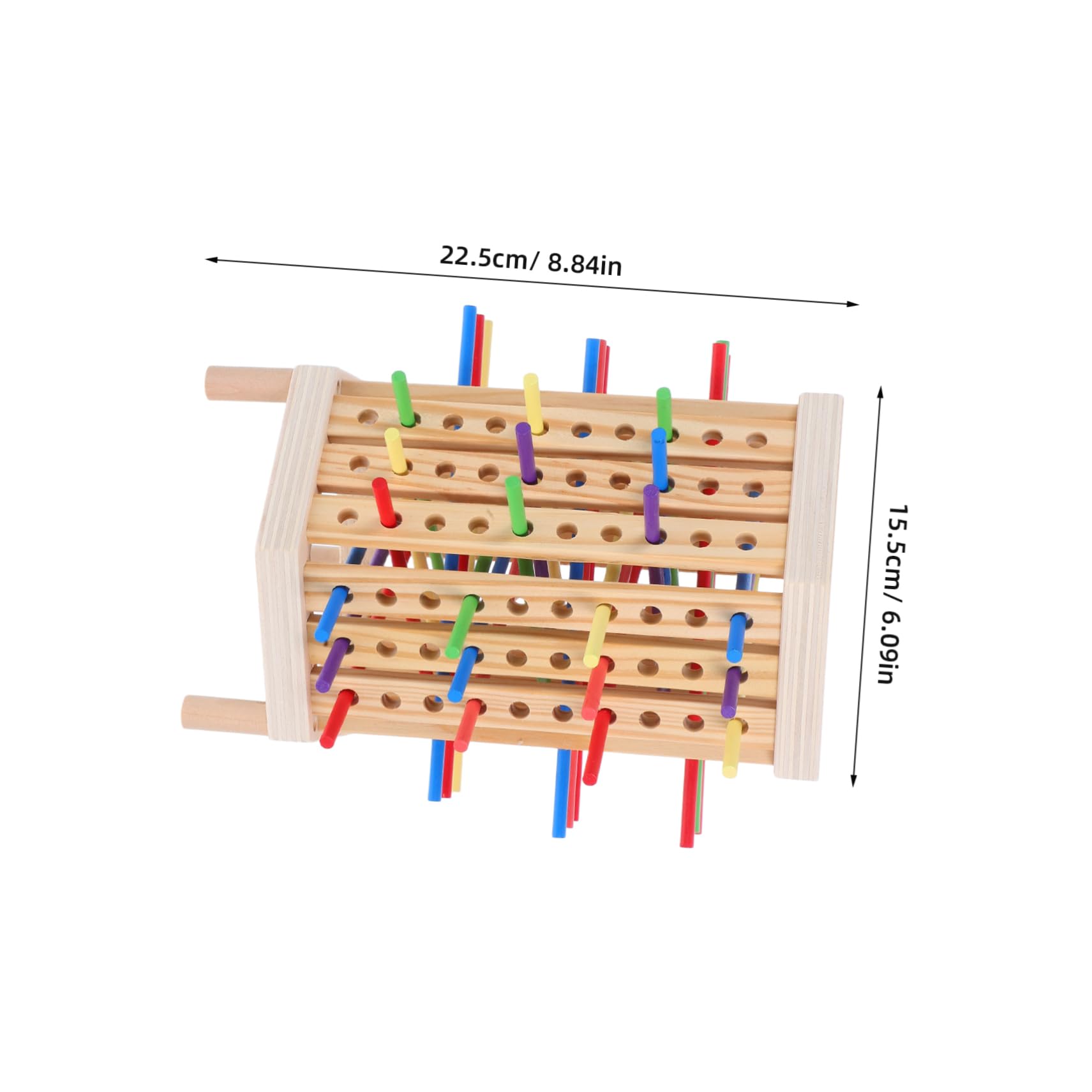 Montessori de Tablero de Madera con Palitos Coloridos Apilables Juguetes Educativos para Desarrollo Cognitivo y Habilidades Motoras para Niñas Aprendizaje de Matemáticas