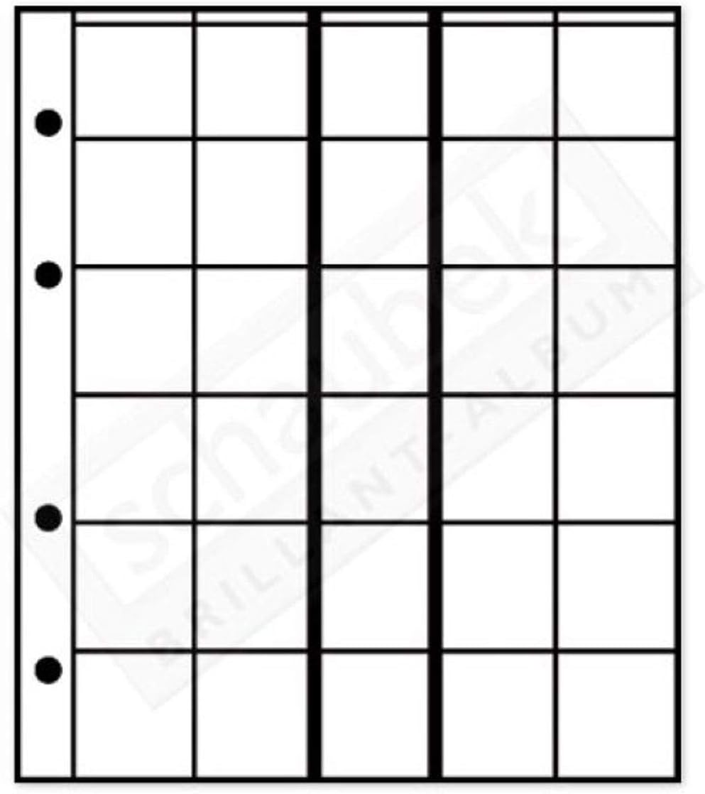 Schaubek Numismatik Münzhüllen, 30 Fächer 30 mm x 30 mm MZ6-5