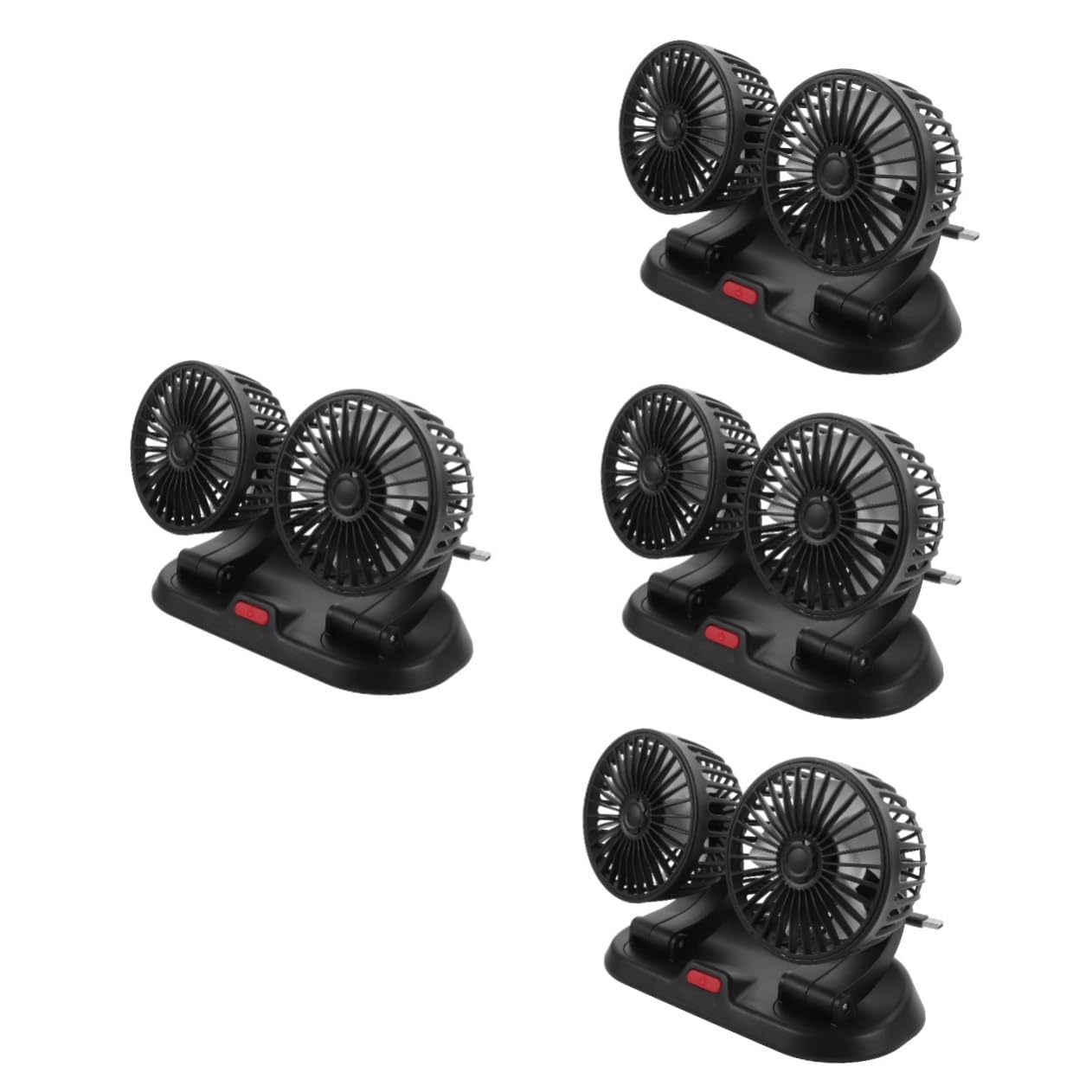 Ciieeo 4pcs Portable Car Fans Cold Air -powered Dashboard Fan for Office/home/car