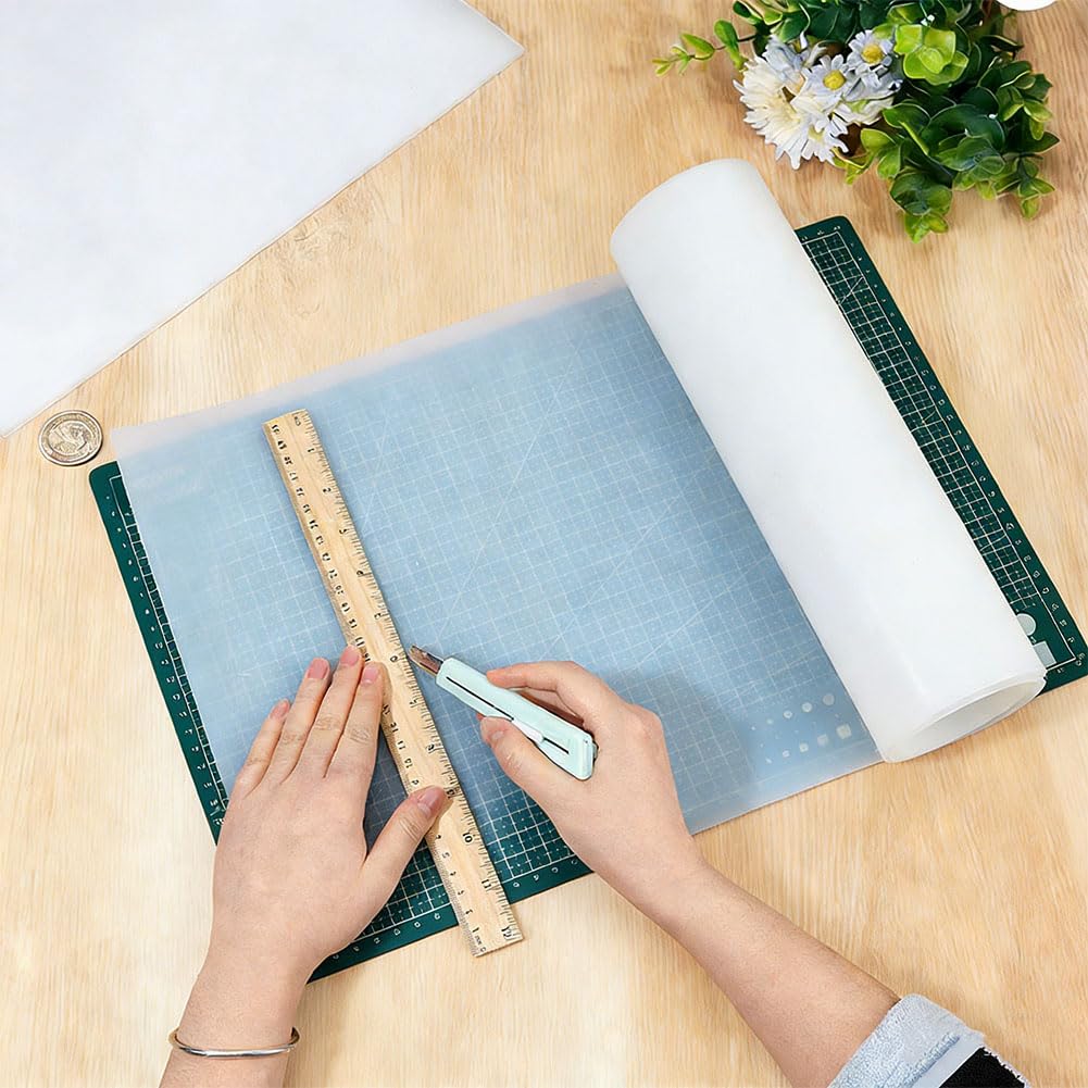 OLYCRAFT 1 Roll Translucent Silicone Rubber Sheet 39x12 Inch Flexible Silicone Mat 3.5mm Thick Temperature Rsistant DIY Gasket Material for Crafts Resin Jewelry Casting Nonstick Table Placemat