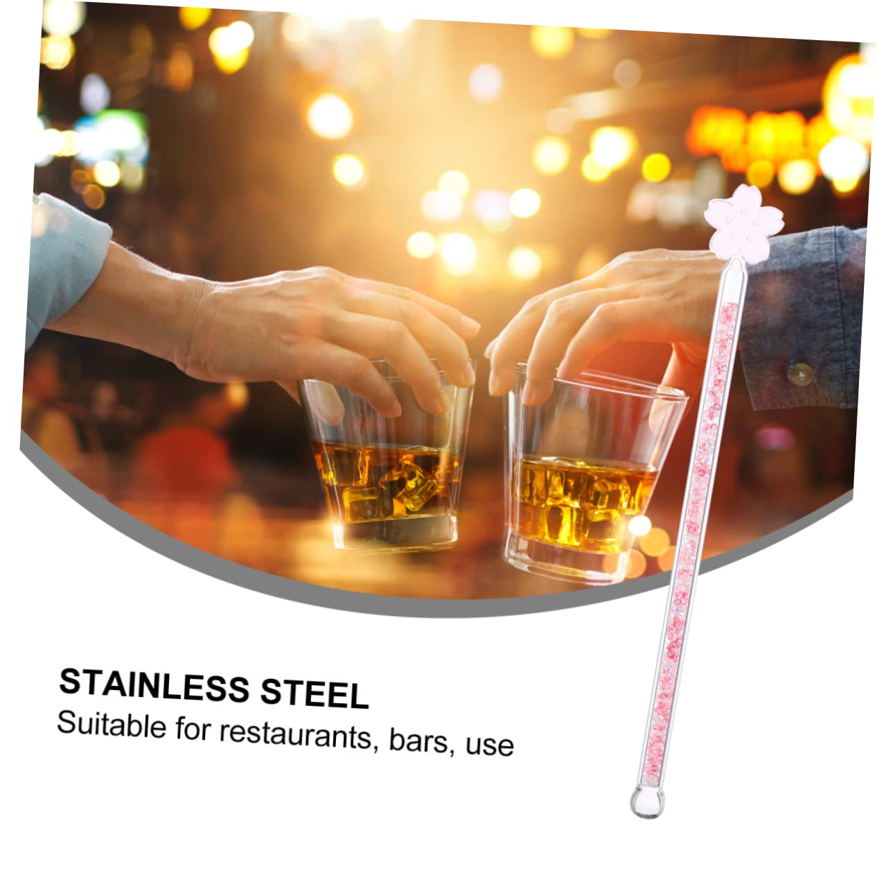 MUCKLILY Star Stir Stick Elegant Glass Swizzle Stirrer for Home Cocktails Multi Functional Drink Mixing Tool for Any Cup and Reusable