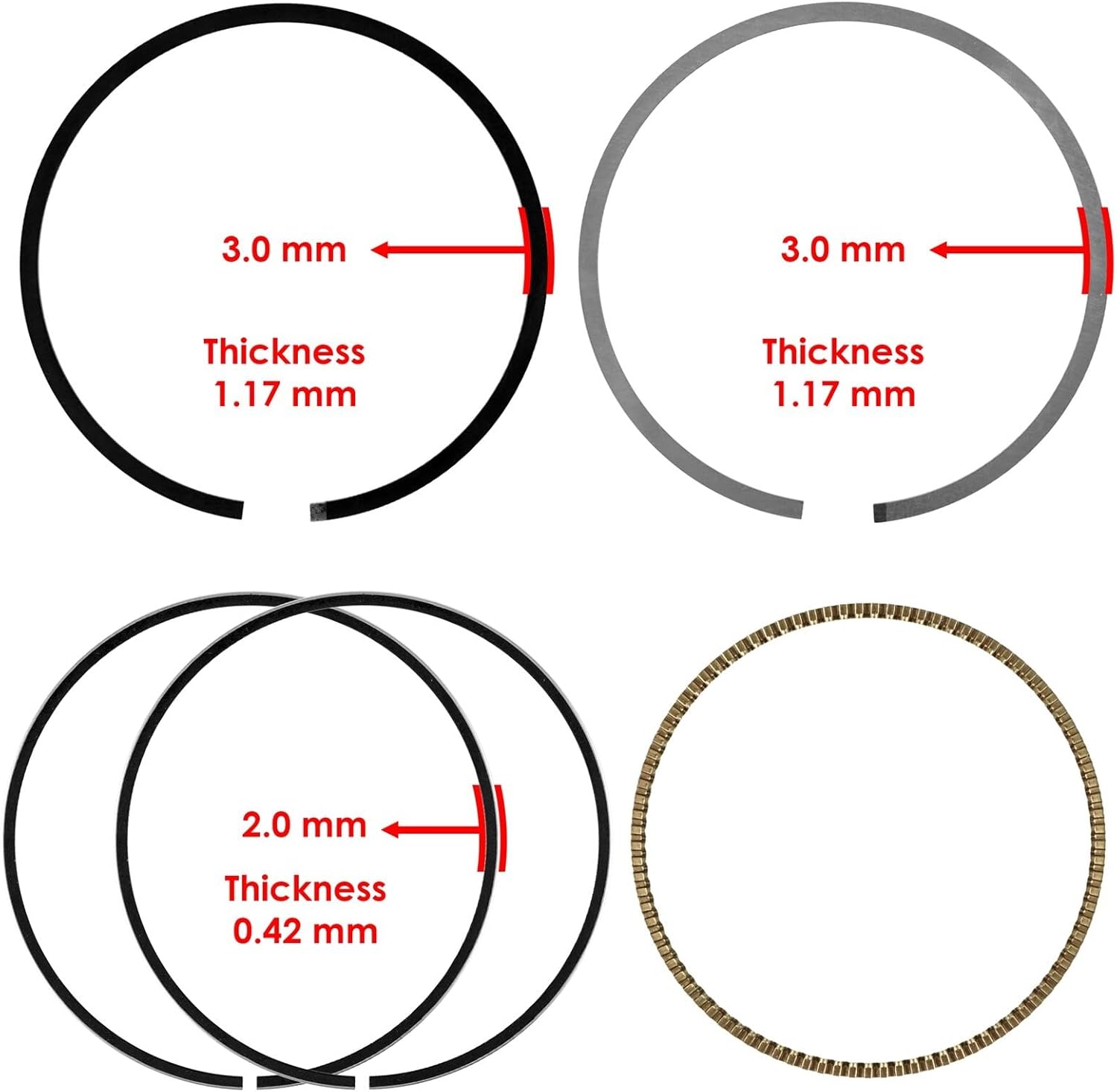 Powersports Replacement Parts for Piston Rings For Polaris Ranger 1000 Crew FULLSIZE PS FO 2020 Mod-C33C-72199
