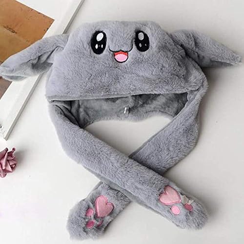 Miniatura 5 de Lindo sombrero de conejo de peluche con diseño de conejo, sombrero de salto con orejas para mujeres y niñas, cosplay, fiesta de Navidad, sombrero de