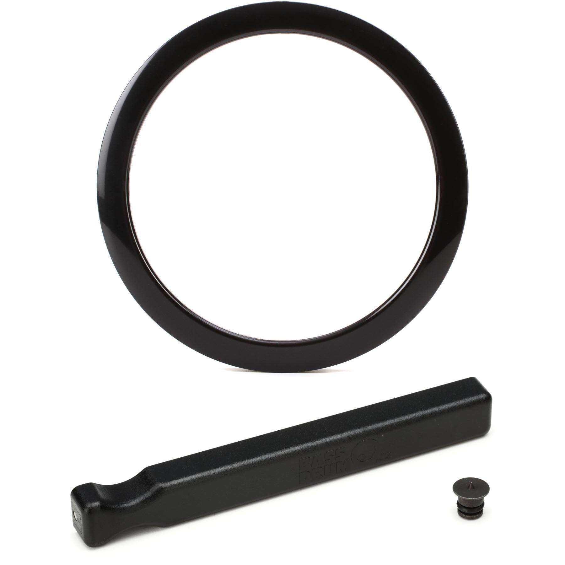 Bass Drum O's Port Hole Ring with Cutter - 5" - Black