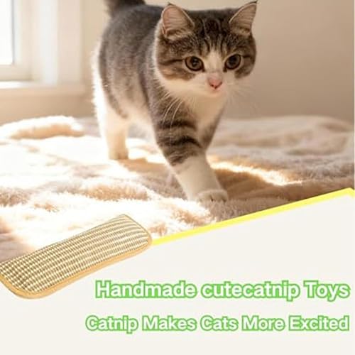 Miniatura 3 de Almohada con hierba gatera - Juguetes orgánicos para Gatos con hierba gatera, cuerda masticable resistente para Gatos, juguete interactivo para