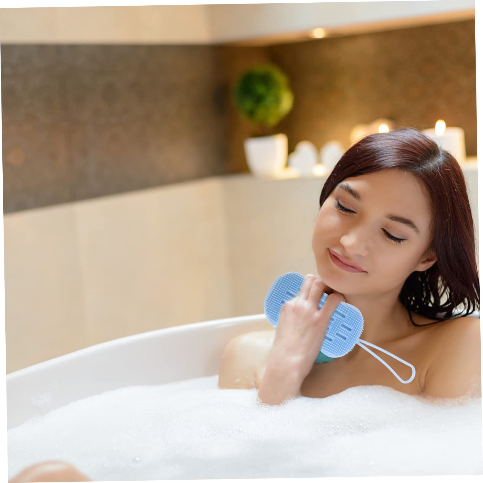 Angoily 4piezas Cepillo De Exfoliante Para Adultos Guante De Masaje De Doble Cara Herramienta De Limpieza Corporal