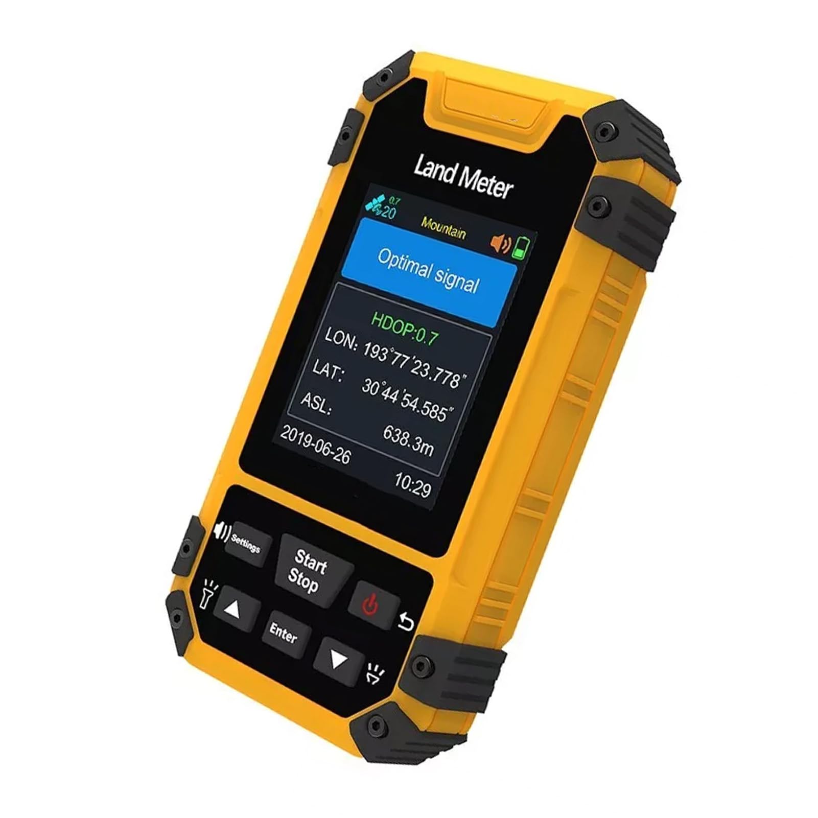 GPS Portatile per Escursionismo, Display a Colori da 2,4 Pollici GPS Uscita Dati Portatile Comandi Vocali Attrezzatura per Topografia