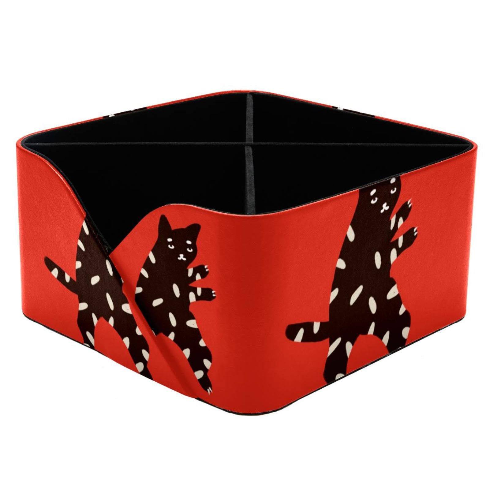 Silhouette de chat boîte de rangement rectangulaire pour trier les articles quotidiens