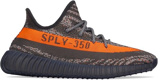 Tenis adidas Yeezy Boost 350 V2 para hombre, Carbon Beluga/Steeple Gray/Solar Red, 7 M US