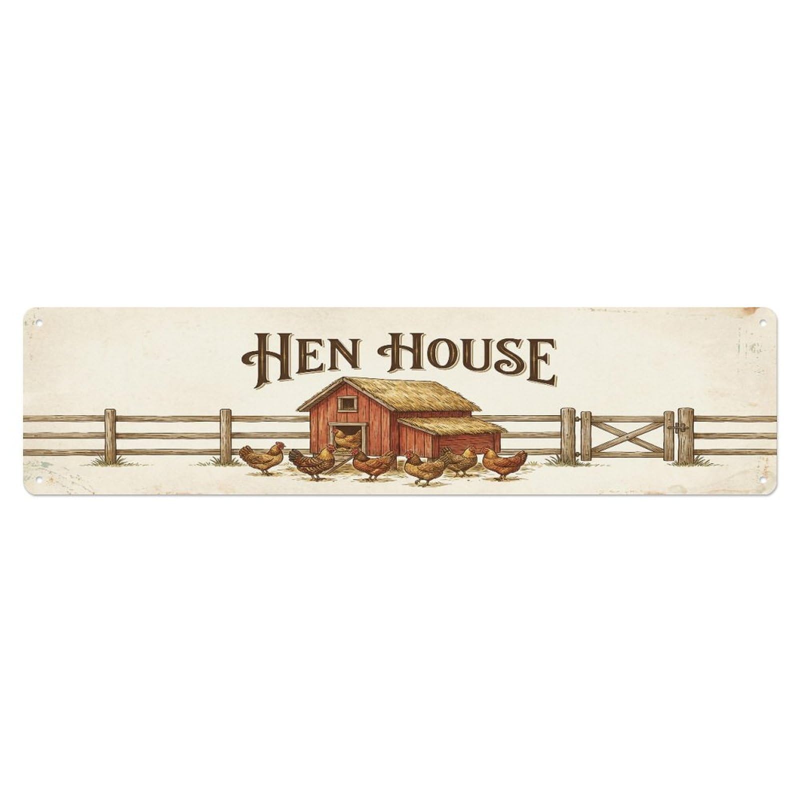 Xanthor Style Metal Tin Sign Vintage Coop Coo Hen Farmhouse Funny Hen Backyard Farm