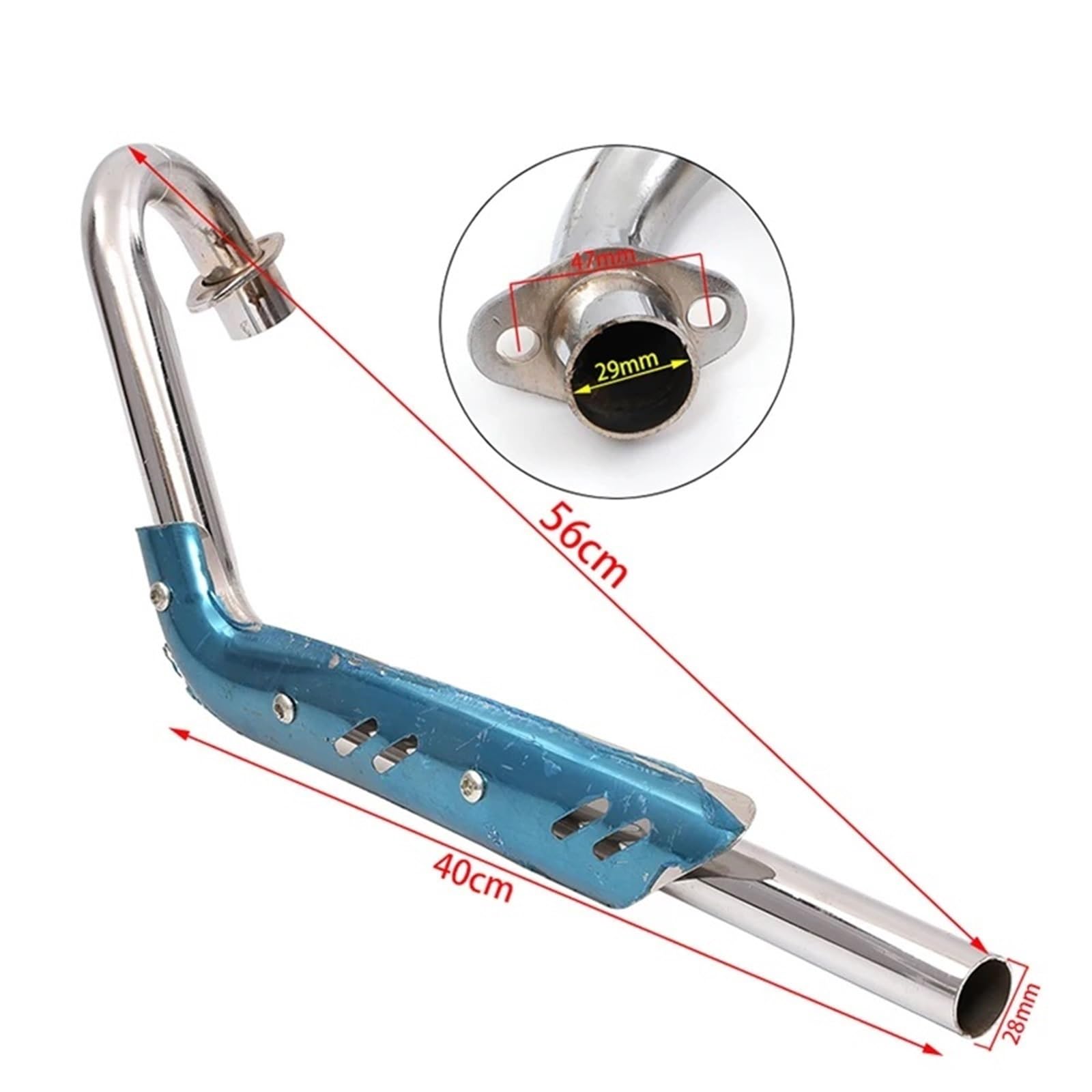 Silencieux echappement Kit d'assemblage de silencieux d'échappement pour moto, pour XR CRF50 50cc 110cc 125cc Motocross(Black)