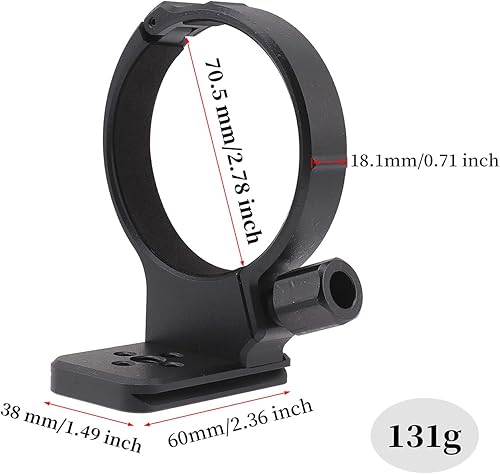 Miniatura 3 de Anillo de montaje de collar de trípode de 2.795 in para Sigma APO 2.756-7.874 in F2.8 II EX DG Macro HSM