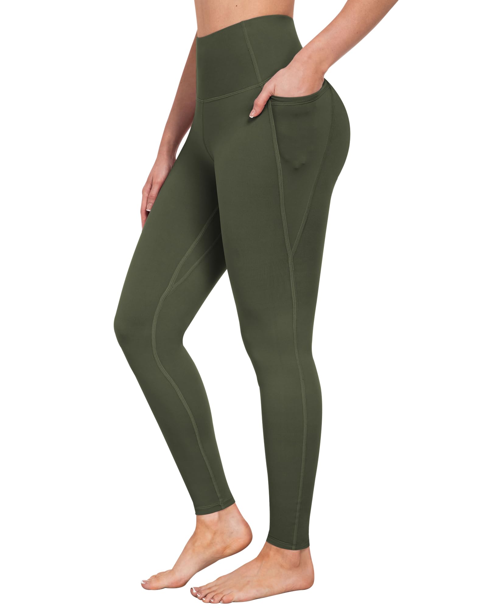 Leggings con bolsillos para mujer, control de abdomen, cintura alta, suaves, para entrenamiento, atletismo, correr, yoga, gimnasio — view 22
