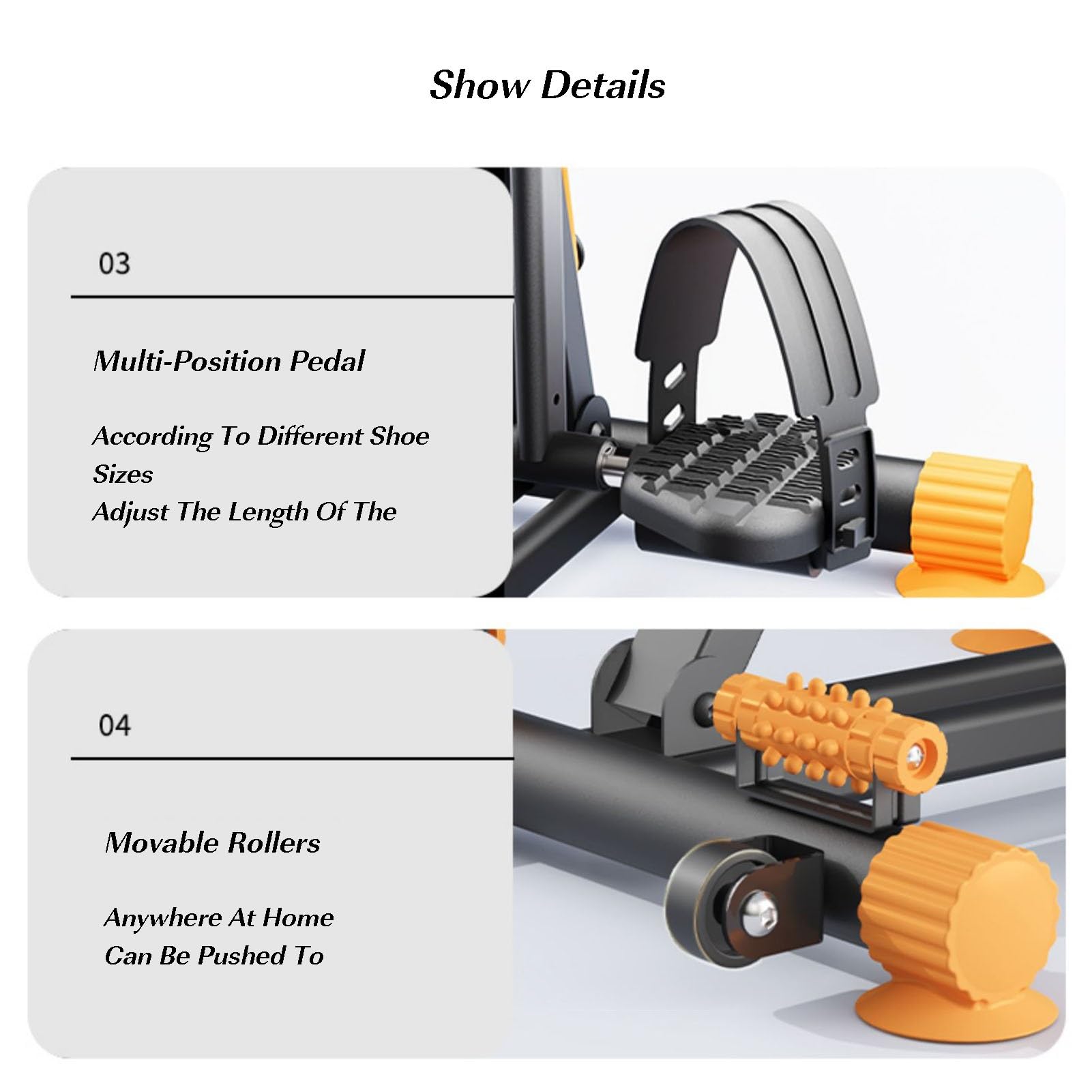 Pedaliera, Mini Cyclette, Pedaliera for Bici, con Maniglia Attrezzatura Fitness Regolabile for Anziani for Fitness Braccia O Gambe E Allenamento Riabilitativo (Color : Style 1)