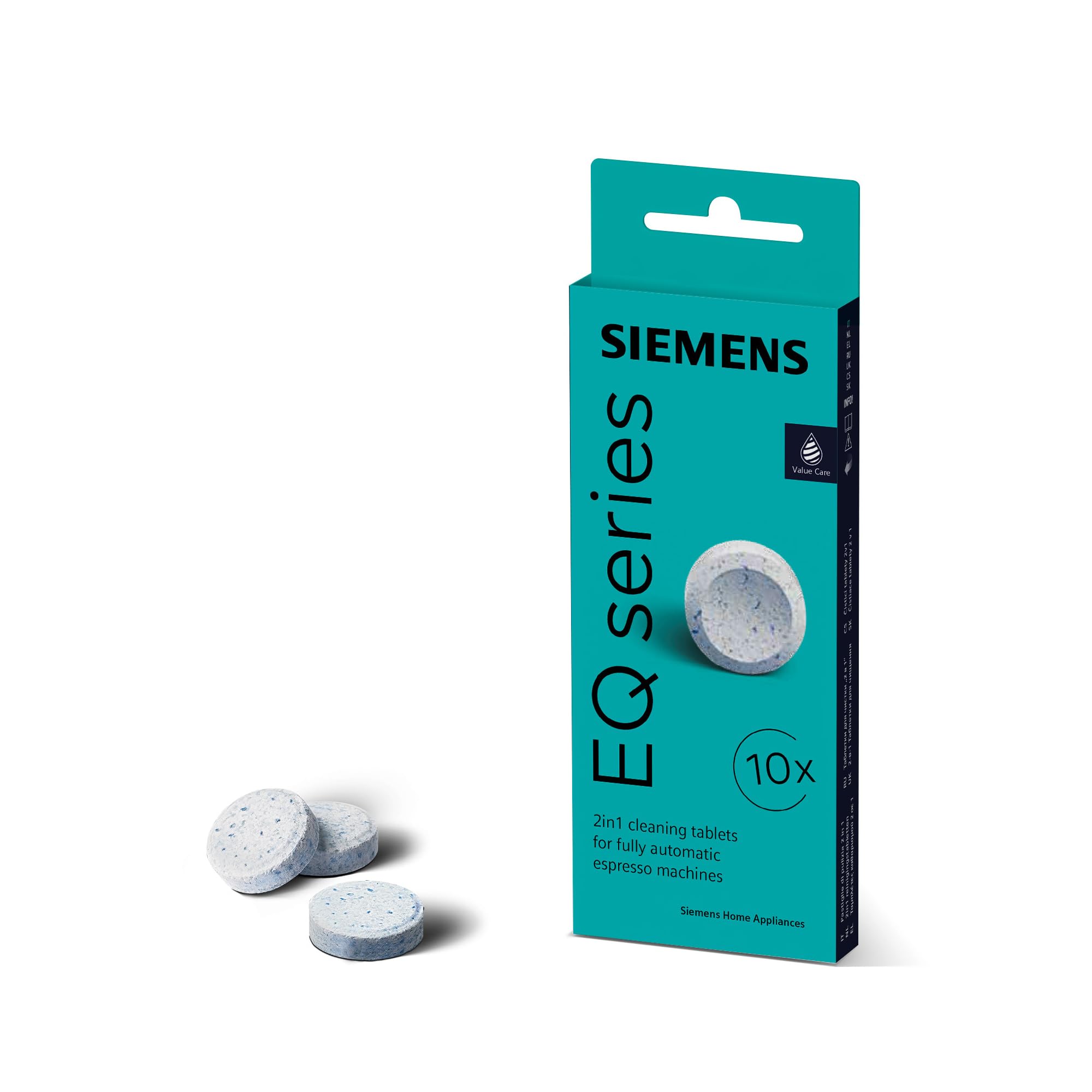 Siemens Pastilles de nettoyage Formule améliorée TZ80001A. Blanc.