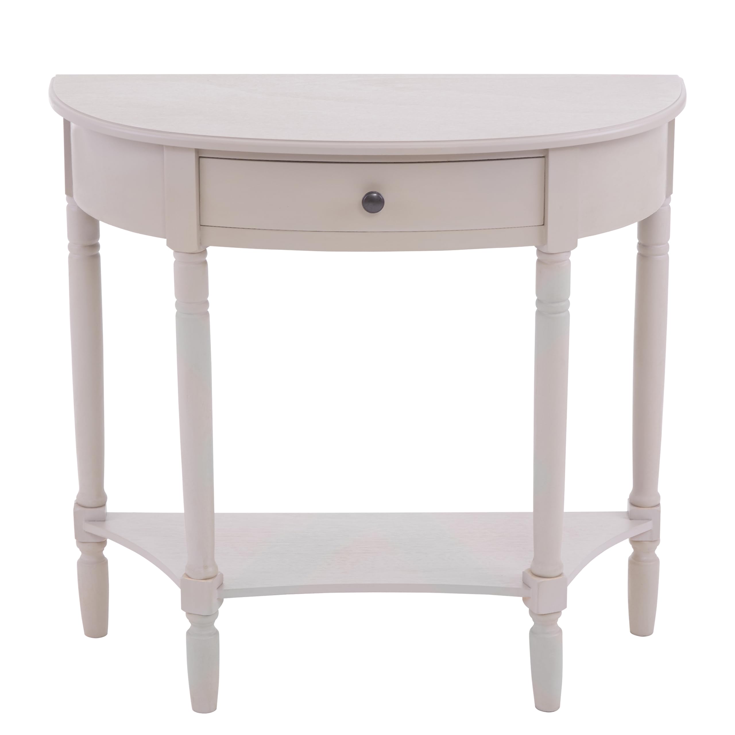 Premier Housewares Heritage 1-Drawer Console Table, Wood, Vintage Grey