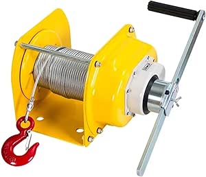 Amazon.co.jp: Manual Winch Heavy Duty Portable Manual Winch, Wire Rope ...