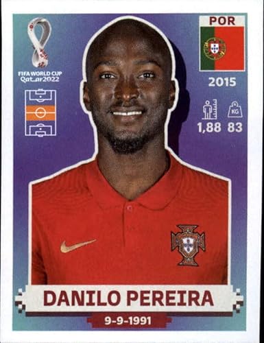 2022 Panini World Cup Qatar Sticker POR13 Danilo Pereira Group H Portugal Mini Sticker Trading Card