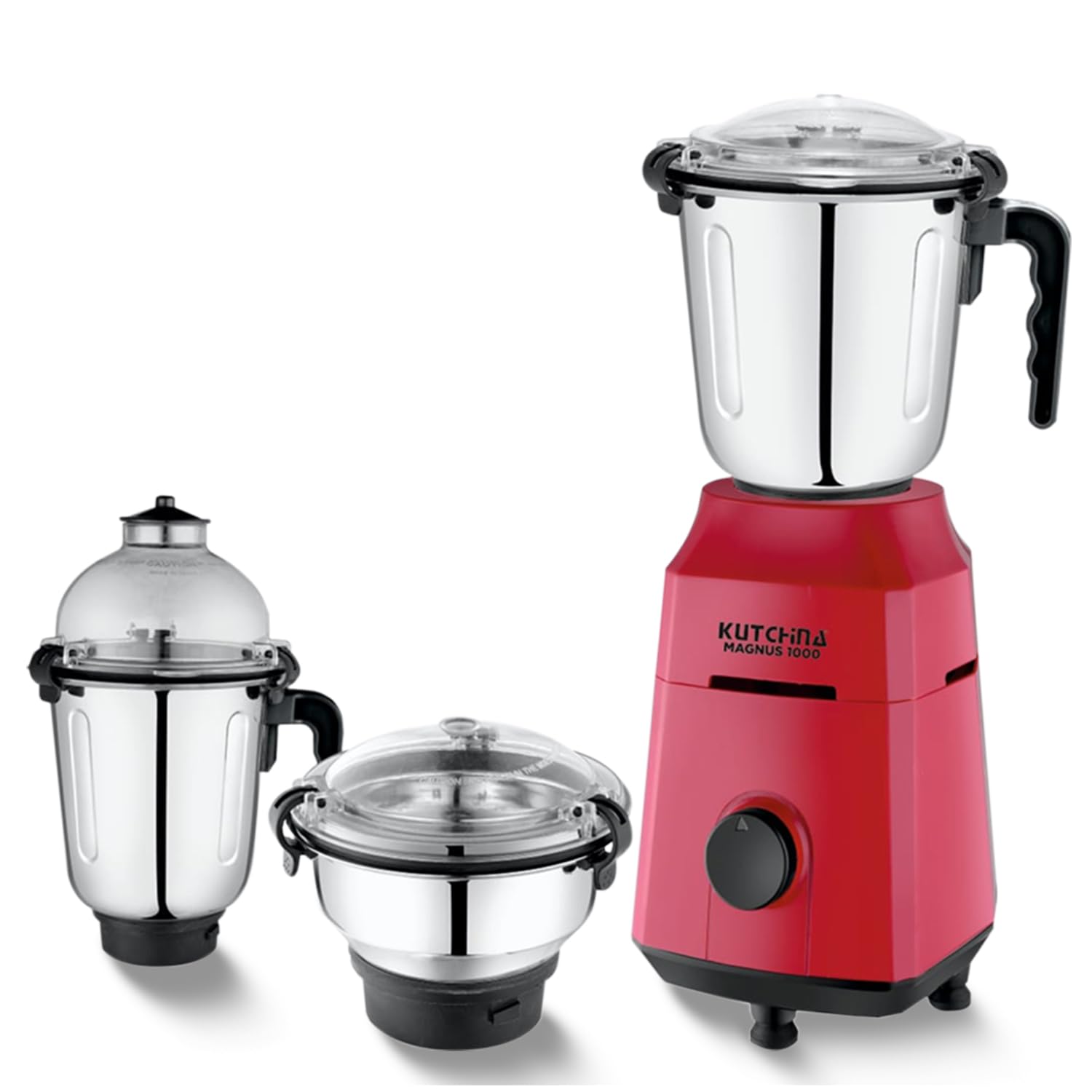 Kutchina Magnus 1000 Copper Motor Mixer Grinder 1000 Watt with 3 Jars (Liquidizing, Wet Grinding, Chutney Jar) | Stainless Steel Blades | Mixer Grinder 1000+ Watt | 2yrs on Product, 5yrs on Motor