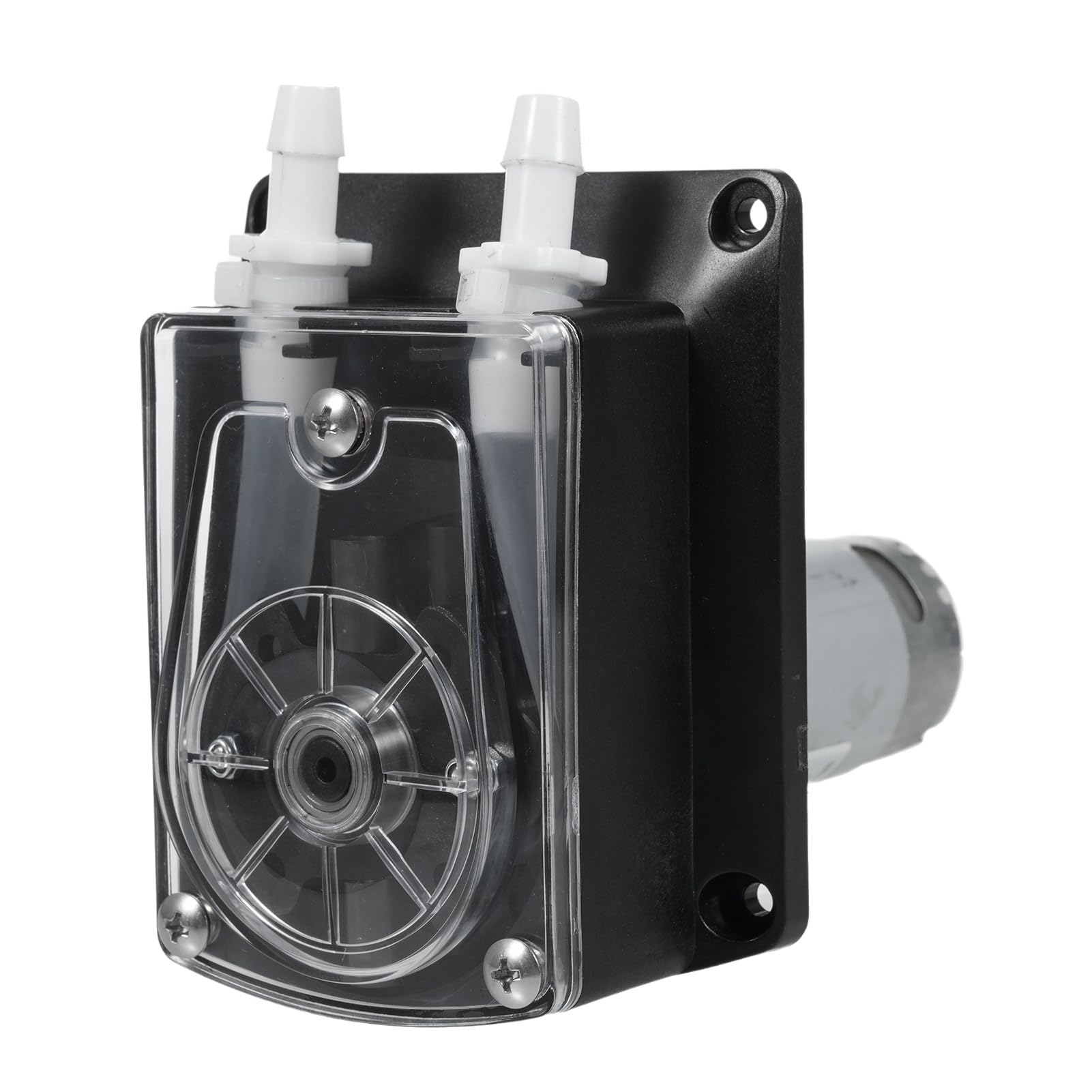 GROTHEN DC 24V Peristaltikpumpe mit Hohem Durchfluss, Effizient für die Chemische Analyse Im Labor, Dosierung von Zusätzen für Aquarien, Transparenter Silikonschlauch in Lebensmittelqualität