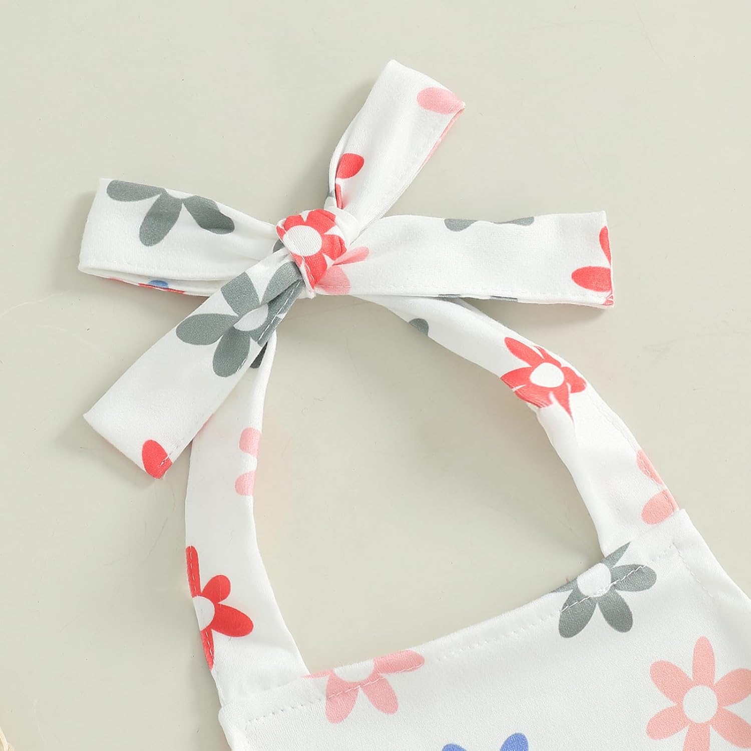 Toddler Kids Baby Girls Backless Suspenders Jumpsuit Bell Bottoms Pants Romper Summer Halter Overalls Flower Outfit - Image 4