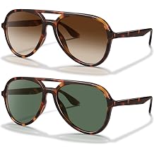 Retro Trendy Polarized Aviator Sunglasses for Women Men