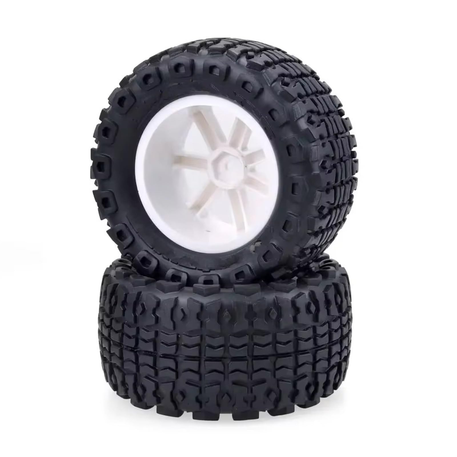 RC Pneus Jante Compatible avec Traxxas pour Truggy 4 Pièces 110 Mm RC Short Course pour Desert Truck Jante Roue Ensemble De Pneus 12 Mm Moyeu Hexagonal pour Voiture 1/10