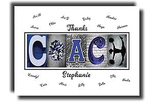 Personalized Picture Frame for Cheerleading Coaches