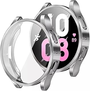Case Protector Compatible with Samsung Galaxy Watch 5 40 mm, TPU Case Frame (Silver)