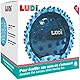 Ludi - Blauer Massageball - Sinneserweckung für Babys ab 6 Monaten - Stimulation, Geschicklichkeit und Koordination - 100% PVC - Waschbar - Ø 20 cm - entlastet die Zähne und fördert das Spiel