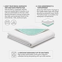 Vista 4 de NOVA Medical Products - Almohadilla interior reutilizable impermeable con capa superior suave de piel 100% algodón, capa superior lavable