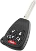 315 MHZ Key Fob Keyless Entry Remote Fit for Jeep Grand Cherokee 2006-2007 for Jeep Commander 2007 OHT692714AA - Pack of 1 Black Replacement