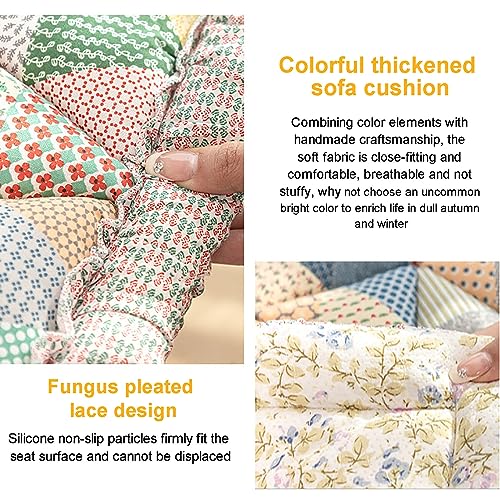 Housse de canapé en coton pour baie vitrée et tapis de sol patchwork cocooning