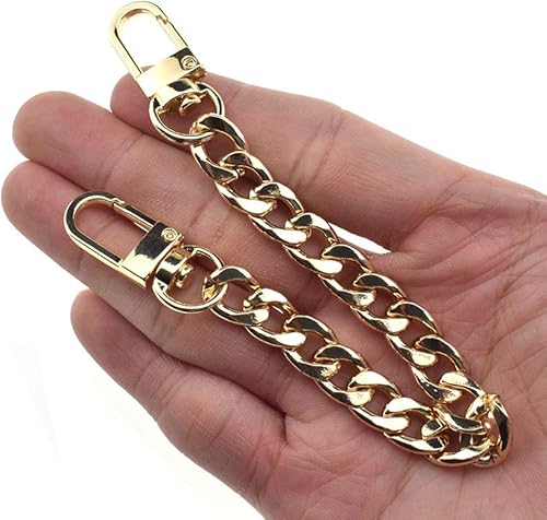 Miniatura 18 de HAHIYO Correa metálica de cadena para bolso de 43.3' de oro para bolso cruzado, bandolera y bolso de mano, cómoda y plana de 0.4' de ancho, extra