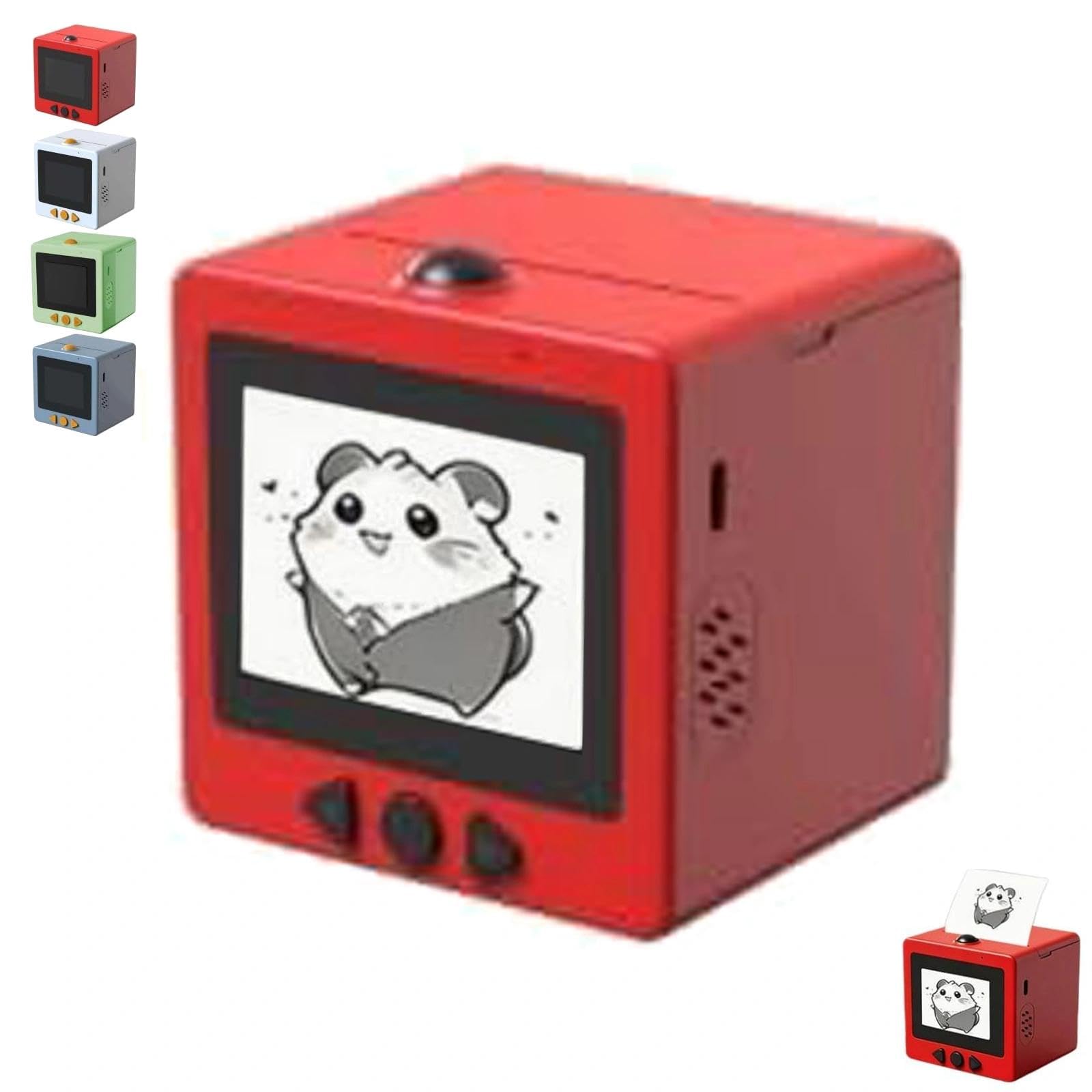 YOZO Sticker Box Printer Ai,ai Sticker Box Printer,smart-ai-voice Stickerbox,with 2.4" Display,Inkless Portable ，mini For Offices And Schools(A)