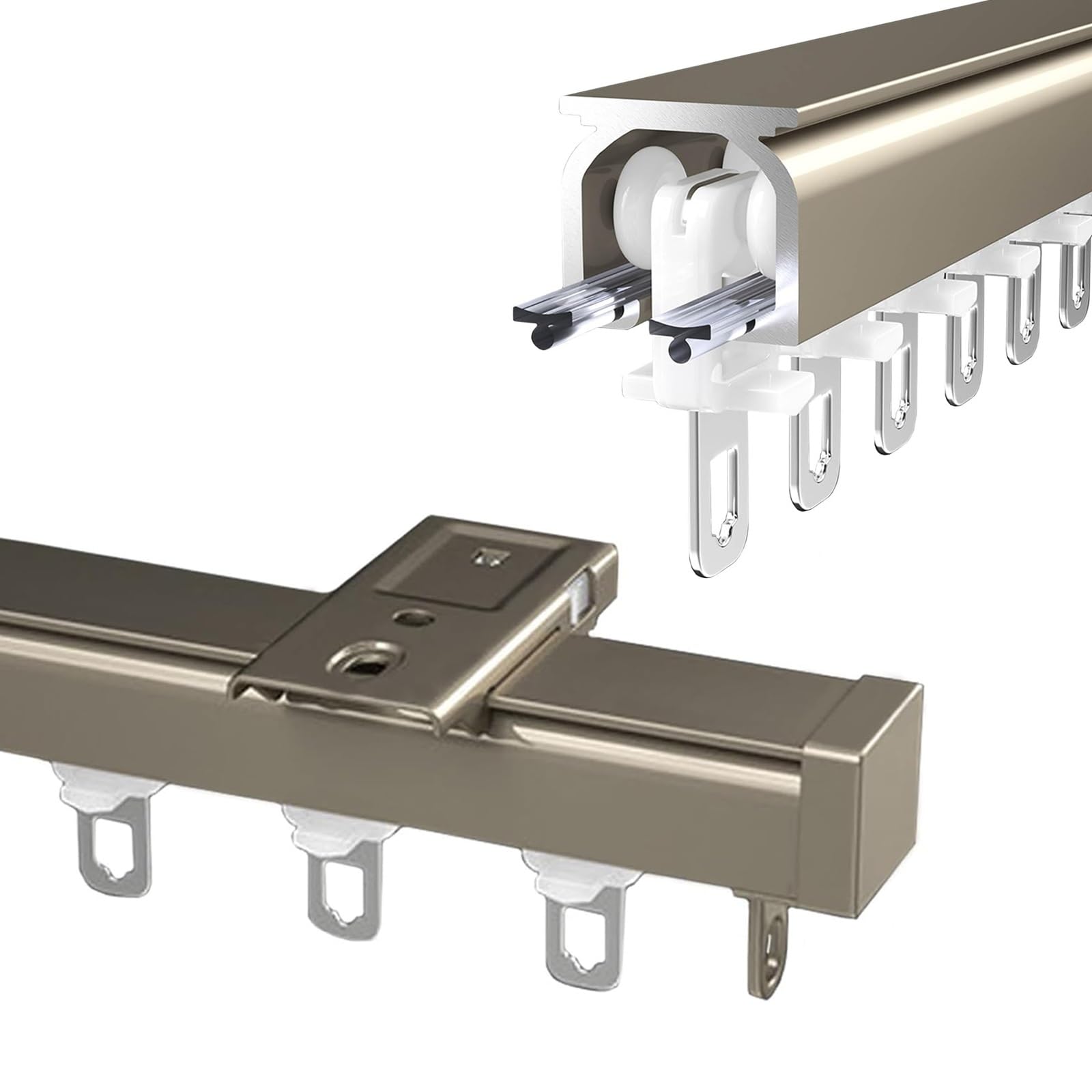 Tiges de rail en aluminium de plafond pour rideau extérieur et intérieur