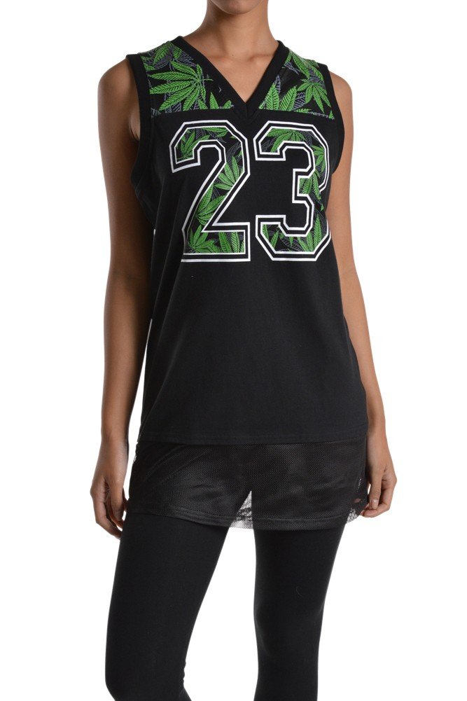 American Bazi Women's Sleeveless Jersey Top RSJ921 - Black