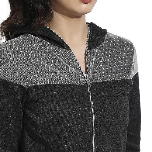 Image of Campus Sutra Women Cotton Regular Fit Hooded Sweatshirt