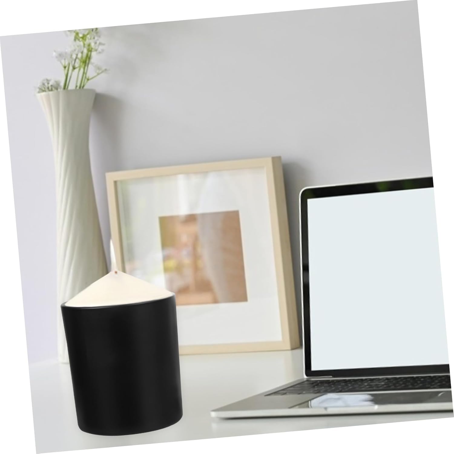 PLAFOPE 4Sets Glass Candle Tins with Lids for Aromatherapy and DIY Candle Making Round Glass Jars for Scented Candle Crafting Suitable for Home and Office Use