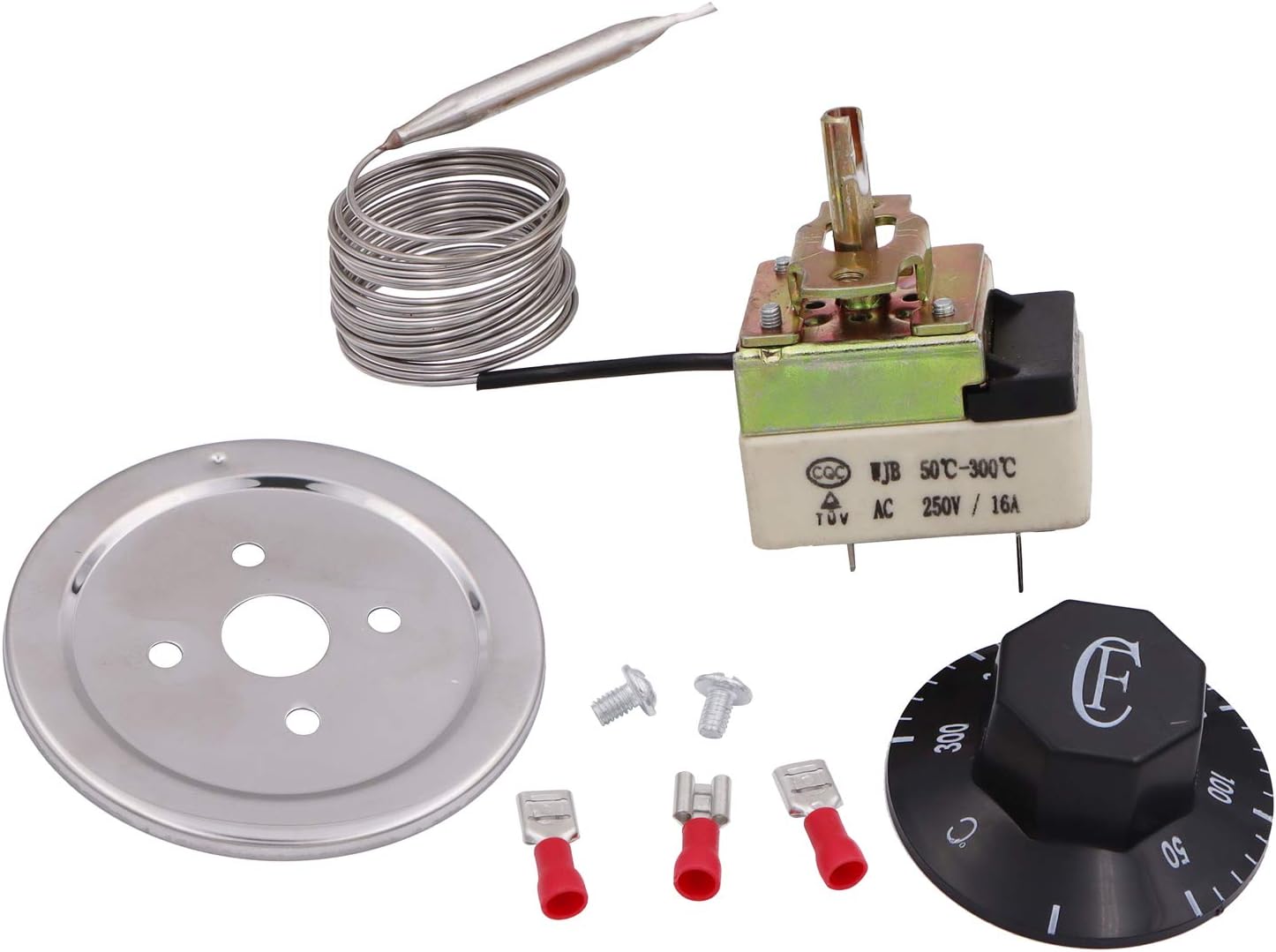 Earth Star Earth Star 2m 50-300 Degree F New Heating Thermostat Fry Pan Thermostat Temperature Control Electric Fryer Parts