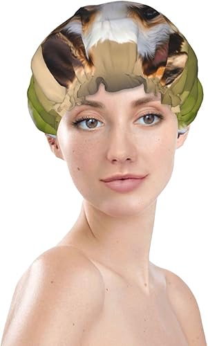 Miniatura 3 de Israeli Flag Shower Cap For Women, Elastic And Reusable,Double Waterproof Layers Bathing Hat