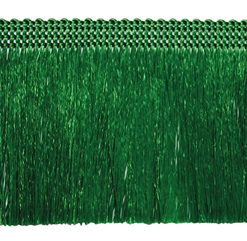 Fransen 6cm breit Farbe grün Tanzfransen Borte Fransenborte Spitzenborte Posamentenborte Dekoborte Bordüre Schnittfransen Spitze von Mosel Avenue Art & Gobelin Studio (1 Meter)