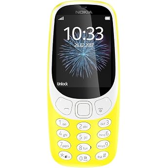 Nokia 3310 Single SIM mobile phone - German goods (2.4 inch color display, 2MP camera, Bluetooth, radio, MP3 player) yellow