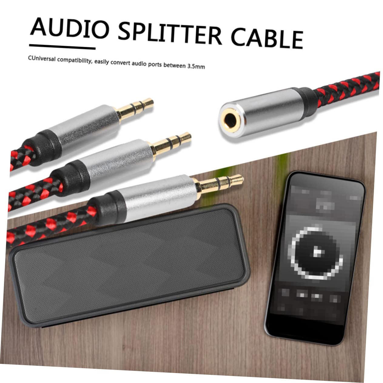 UKCOCO 3 Pz di condivisione delle cuffie cavo sdoppiatore per cuffie microfono del computer prolunga Adattatore audio a 3 vie sdoppiatore per auricolari stereo audio divisore