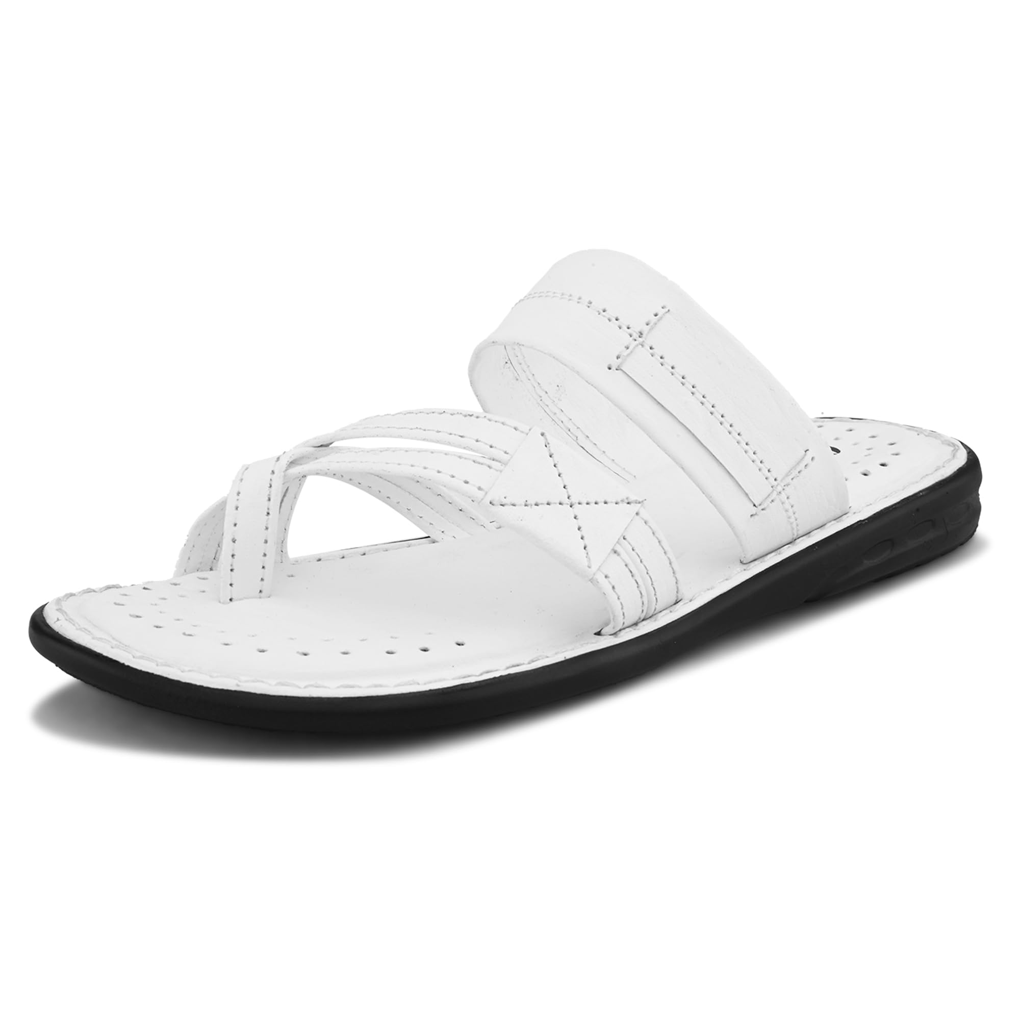 centrino Men's Slippers | Kolhapuri Style Chappals with Soft Cushioned Footbed | Comfortable & Durable | Traditional Yet Stylish Footwear for Men (9553)-picture-10
