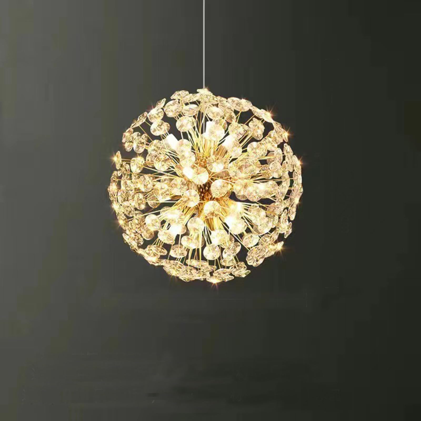 Luminaires suspendus contemporains et plafonnier en cristal pour chambre