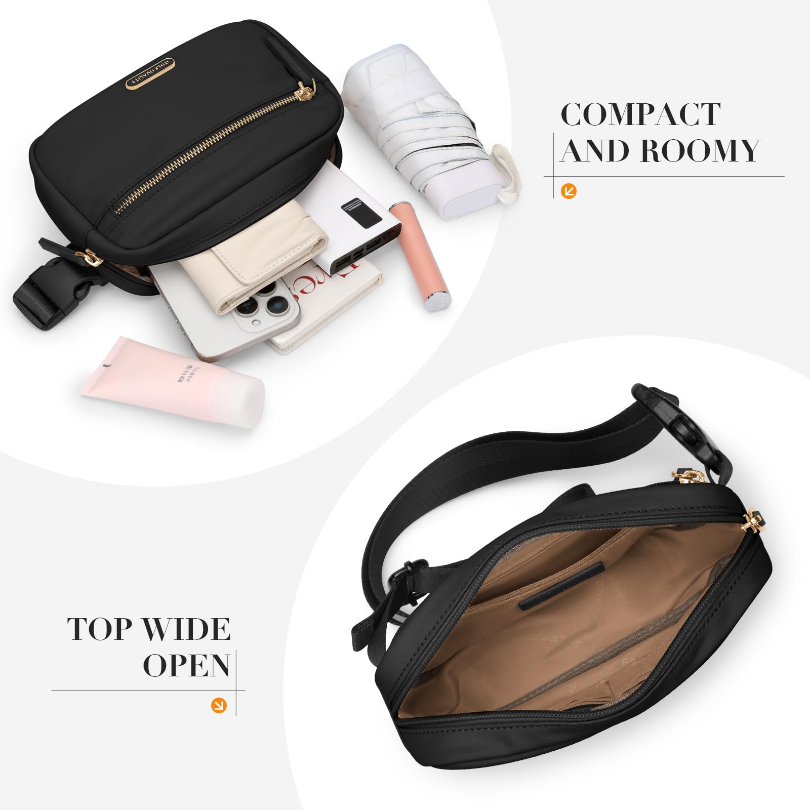 Bolsos Bandolera para Muje Bolso de Hombro Pequeña de Mujer Bolso Pequeño con Correa Ancha Ajustable Y ExtraíBle