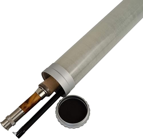 Miniatura 2 de Aventik - Caja para caña de pescar con mosca de carbono y vidrio supervidrio, tapa de aluminio CNC, se adapta a cualquier caña de mosca de 9 pies, 4