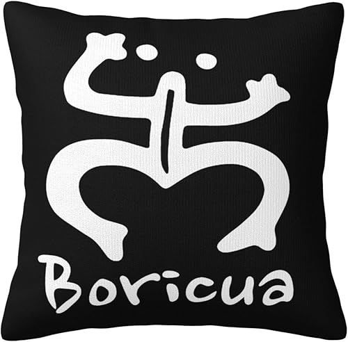 Kizon Fundas de almohada Boricua Puerto Rico Frog Funda de almohada decorativa Puerto Rico 18 x 18 pulgadas, funda de cojín decorativa
