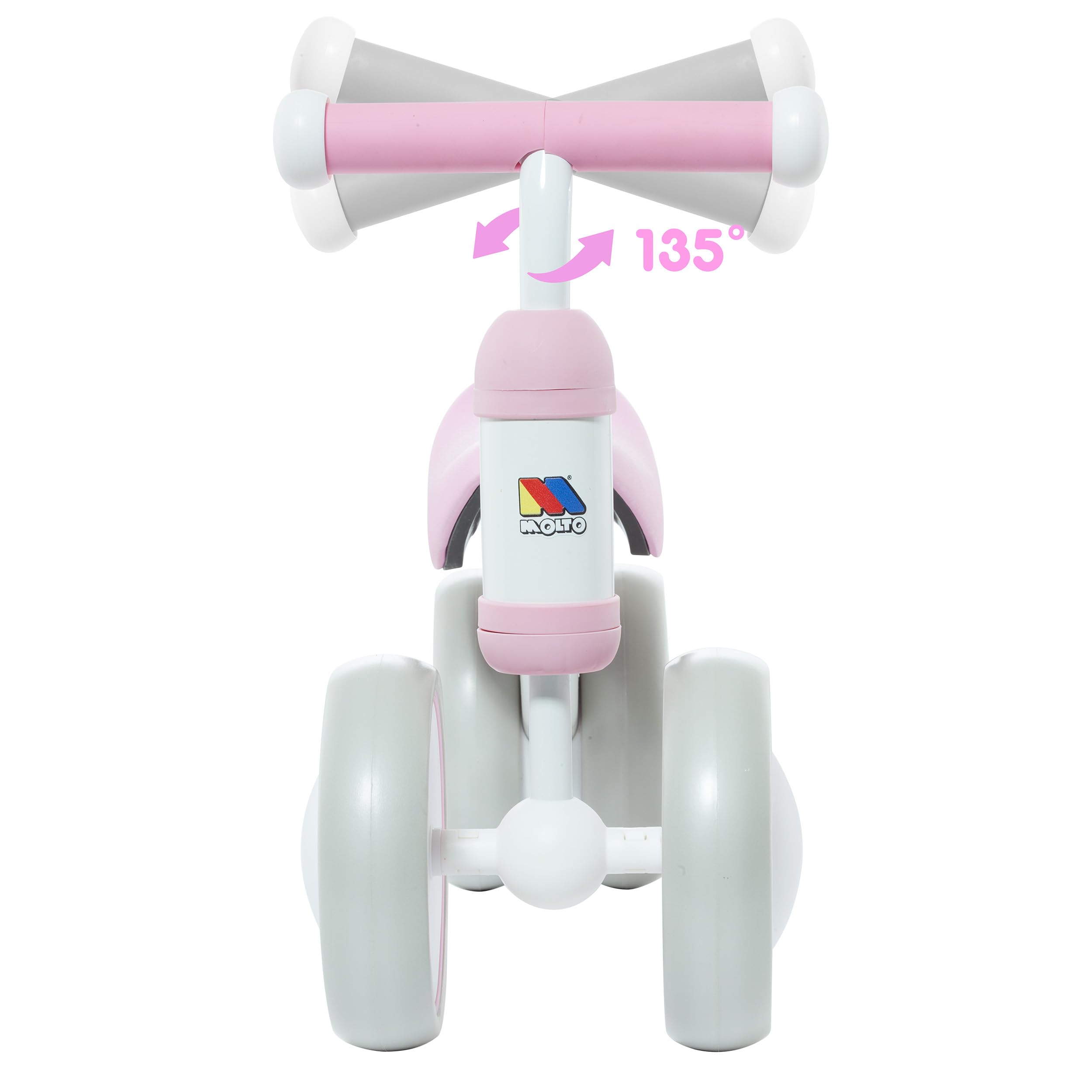 MOLTO | Bicicleta sin Pedales My 1st Ride on Rosa Corre Pasillos para Uso en Casa o en el Parque | Juguetes Infantiles Seguros y Resistentes | Fomenta el Desarrollo de los niños y niñas | + 10 Meses